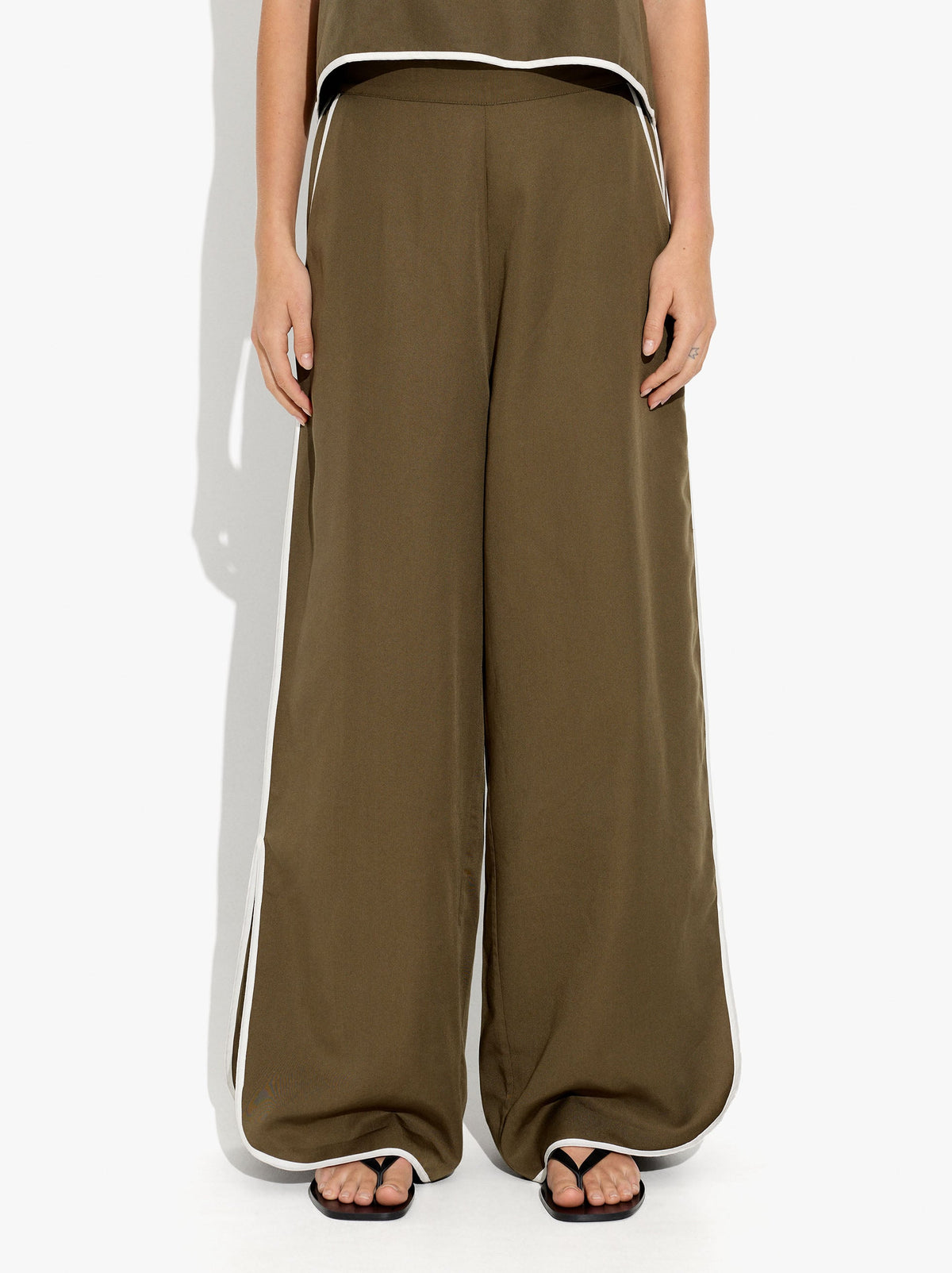Trousers With Contrast Edges 100% Lyocell