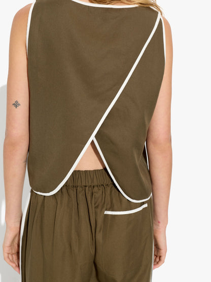 Trousers With Contrast Edges 100% Lyocell