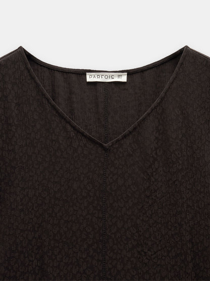 Fluid Jacquard Blouse