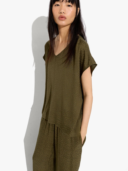 Fluid Jacquard Blouse