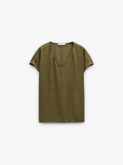 Fluid Jacquard Blouse