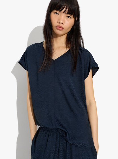 Fluid Jacquard Blouse
