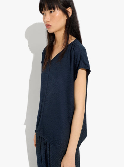 Fluid Jacquard Blouse