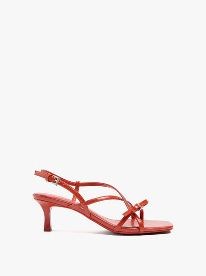 Heeled Sandals Straps With Bow