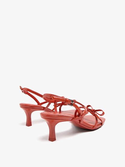 Heeled Sandals Straps With Bow