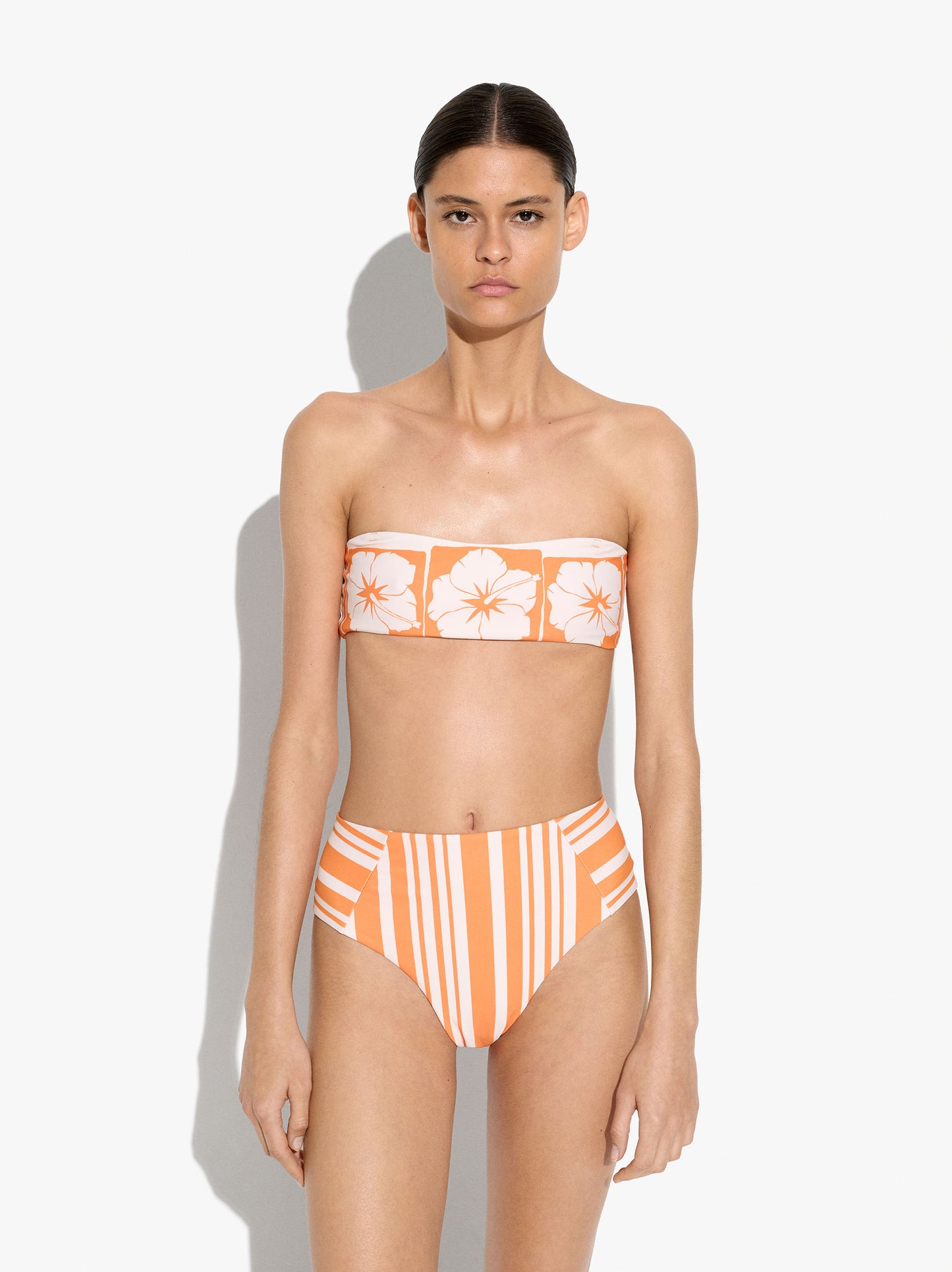 Floral Printed Bandeau Bikini Top