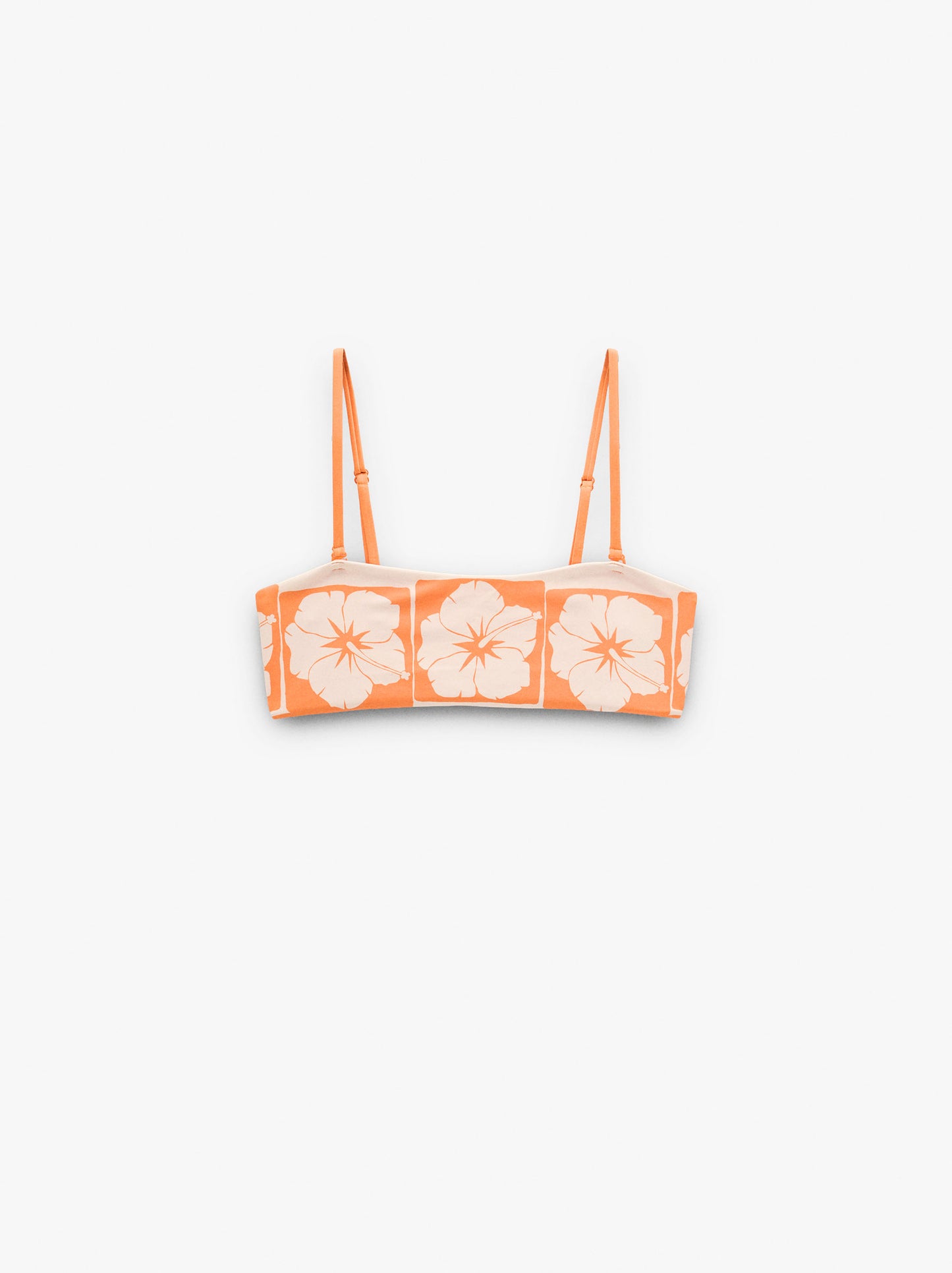 Floral Printed Bandeau Bikini Top