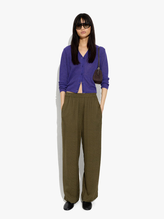 Trousers With Elastic Waist With Texture
