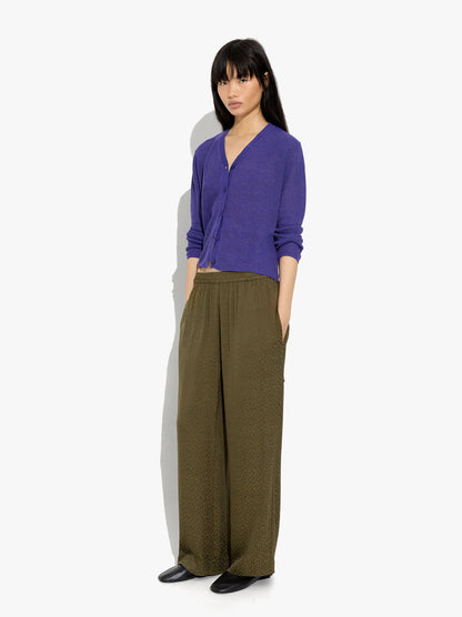 Trousers With Elastic Waist With Texture