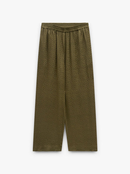 Trousers With Elastic Waist With Texture