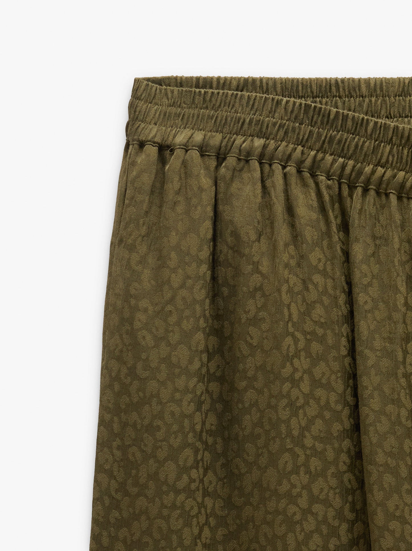 Trousers With Elastic Waist With Texture