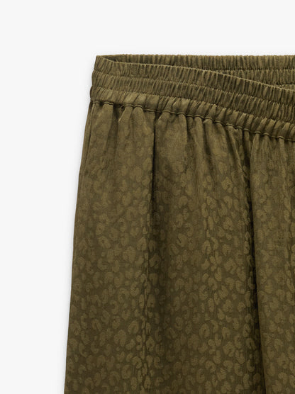Trousers With Elastic Waist With Texture
