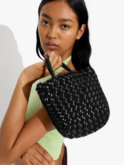 Tote Bag With Braided Detail And Removable Pouch