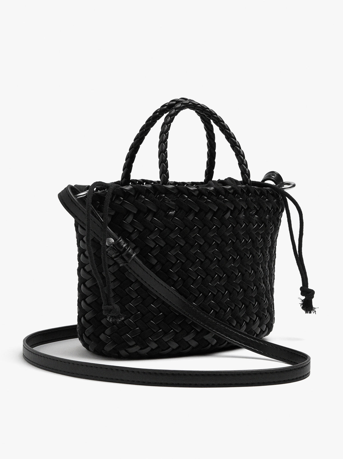 Tote Bag With Braided Detail And Removable Pouch