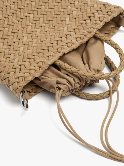 Tote Bag With Braided Detail And Removable Pouch