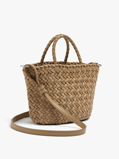 Tote Bag With Braided Detail And Removable Pouch