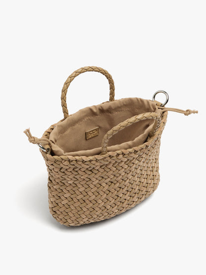 Tote Bag With Braided Detail And Removable Pouch