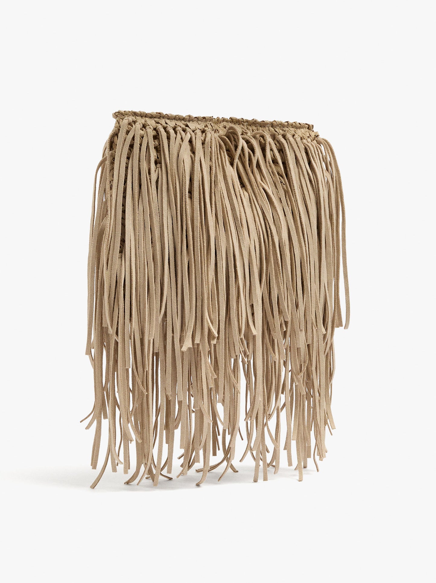 Envelope Handbag With Fringes Leather-Effect