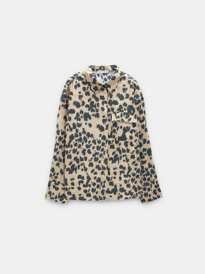 Printed Animal Print Shirt With Pocket