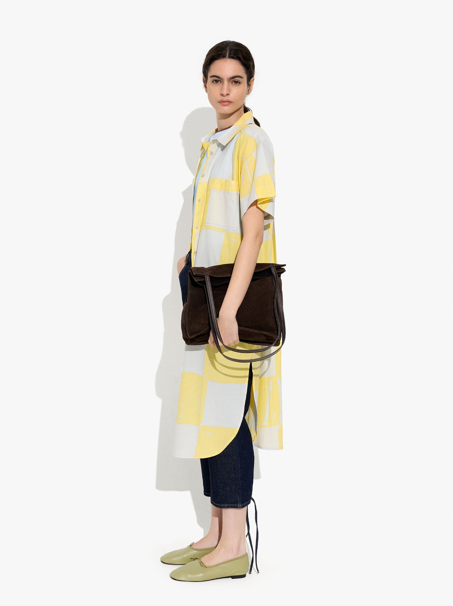 Shirt Dress With Squares 100% Cotton