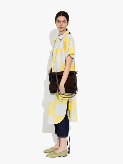 Shirt Dress With Squares 100% Cotton