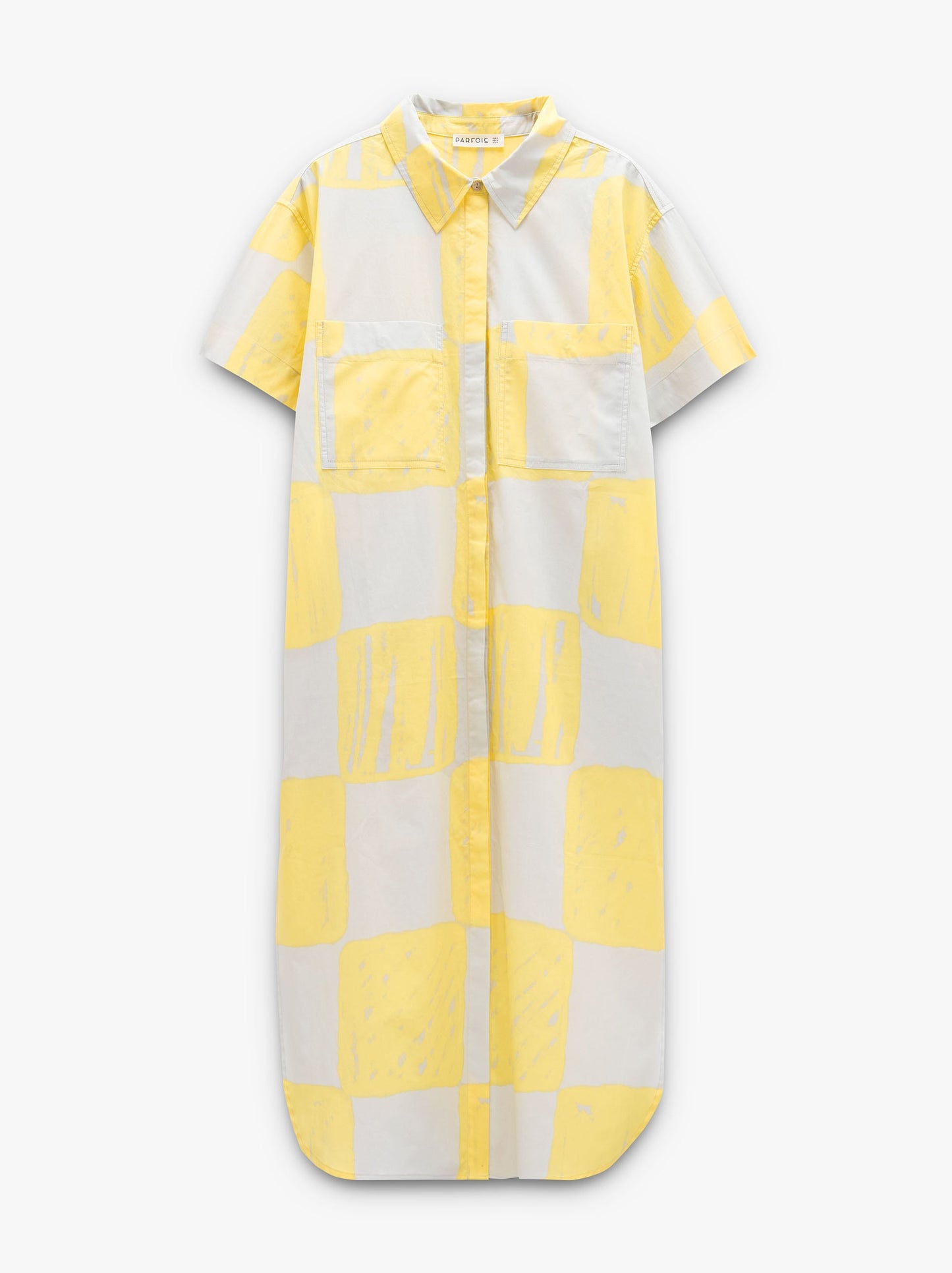 Shirt Dress With Squares 100% Cotton