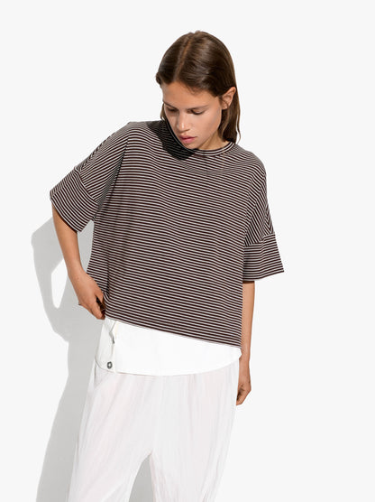 Cotton T-Shirt With Stripes