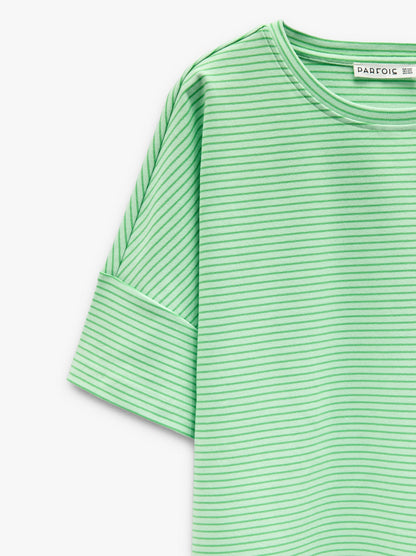 Cotton T-Shirt With Stripes