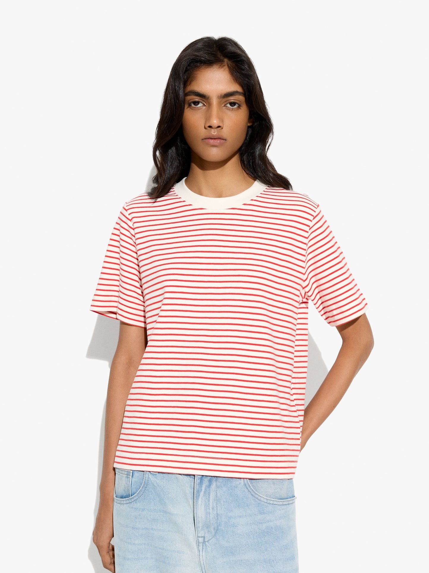 Cotton T-Shirt With Stripes