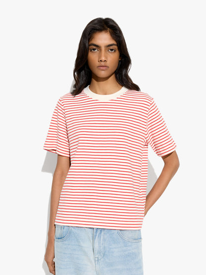 Cotton T-Shirt With Stripes