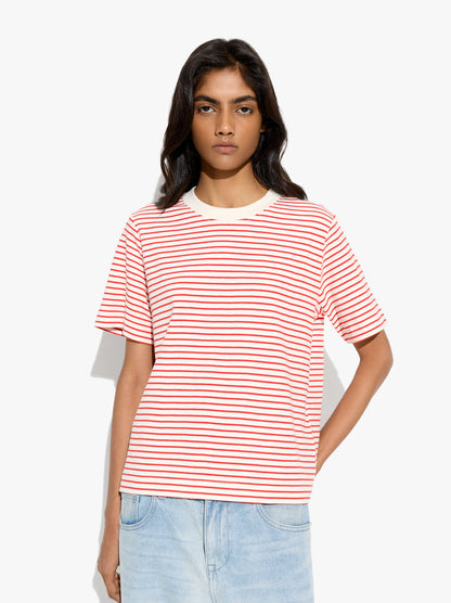 Cotton T-Shirt With Stripes