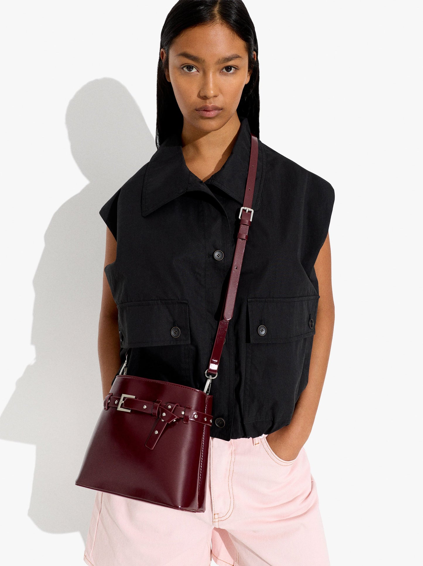 Bucket Bag With Belt Detail