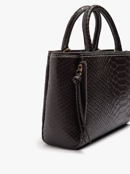 Tote Bag With Animal Print And Crossbody Bag Strap