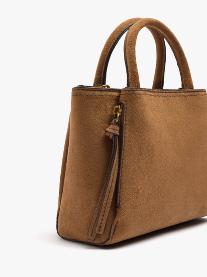 Leather-Effect Tote Bag With Crossbody Strap