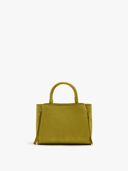 Leather-Effect Tote Bag With Crossbody Strap