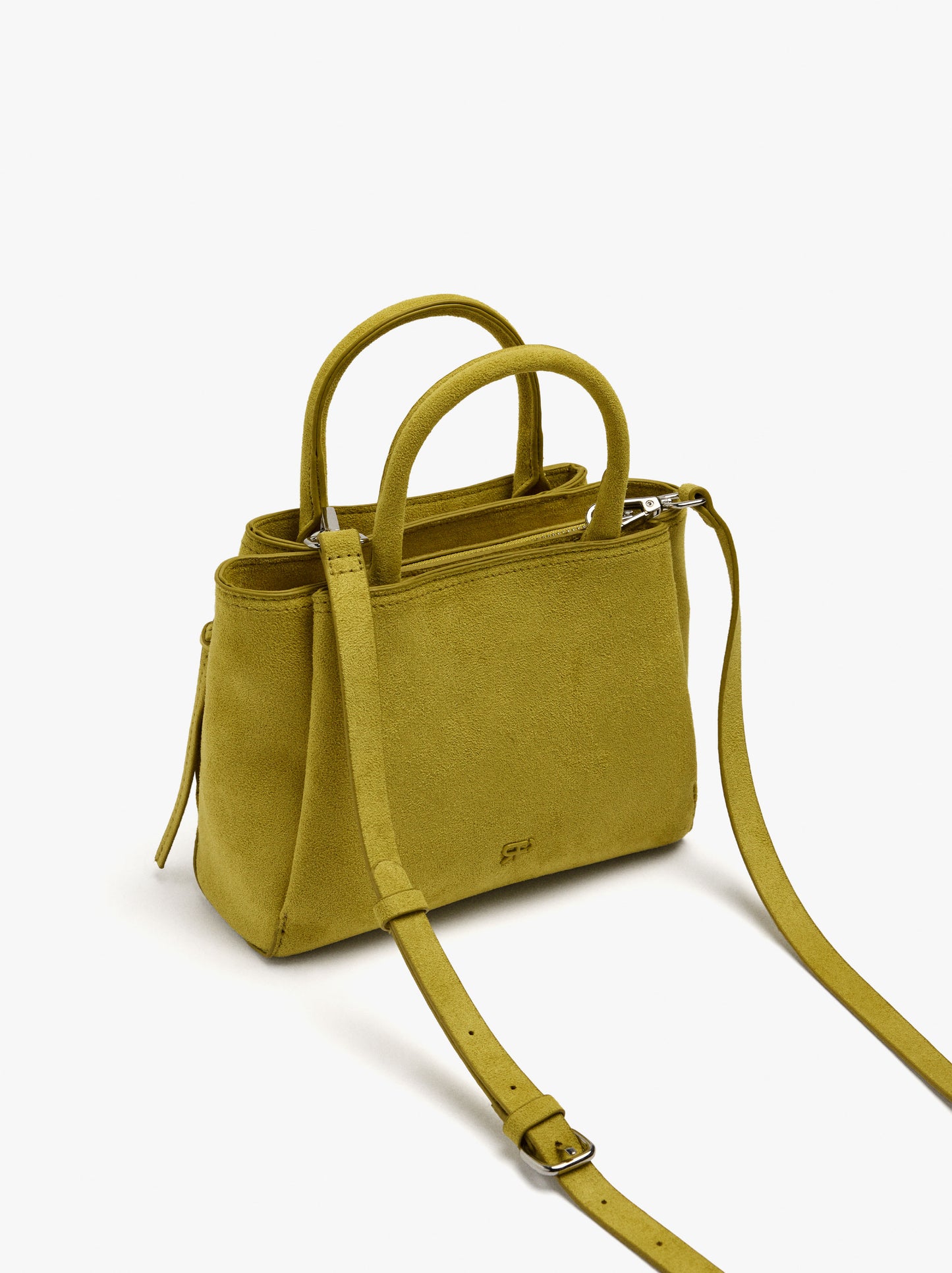Leather-Effect Tote Bag With Crossbody Strap