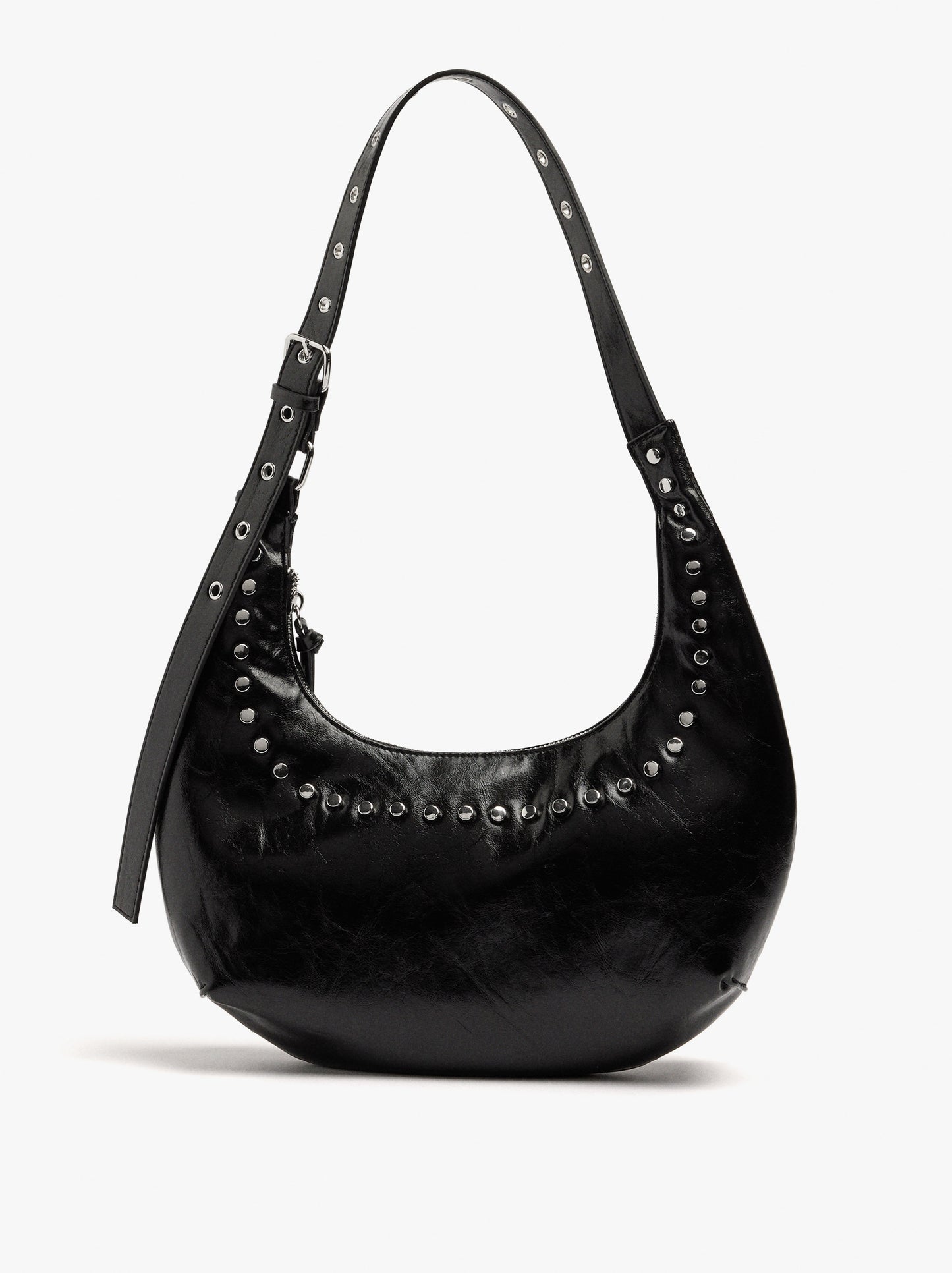Hobo Shoulder Bag With Studs