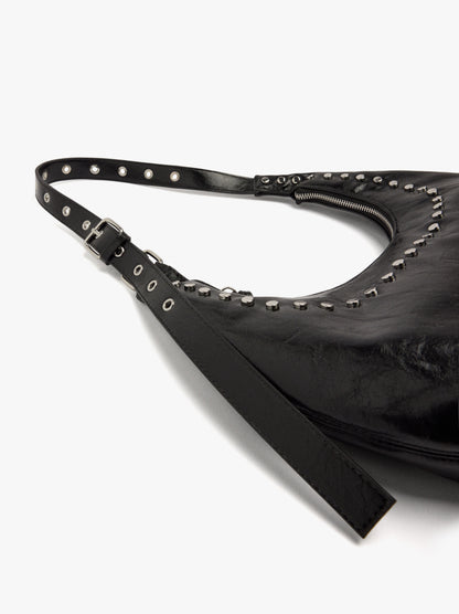 Hobo Shoulder Bag With Studs