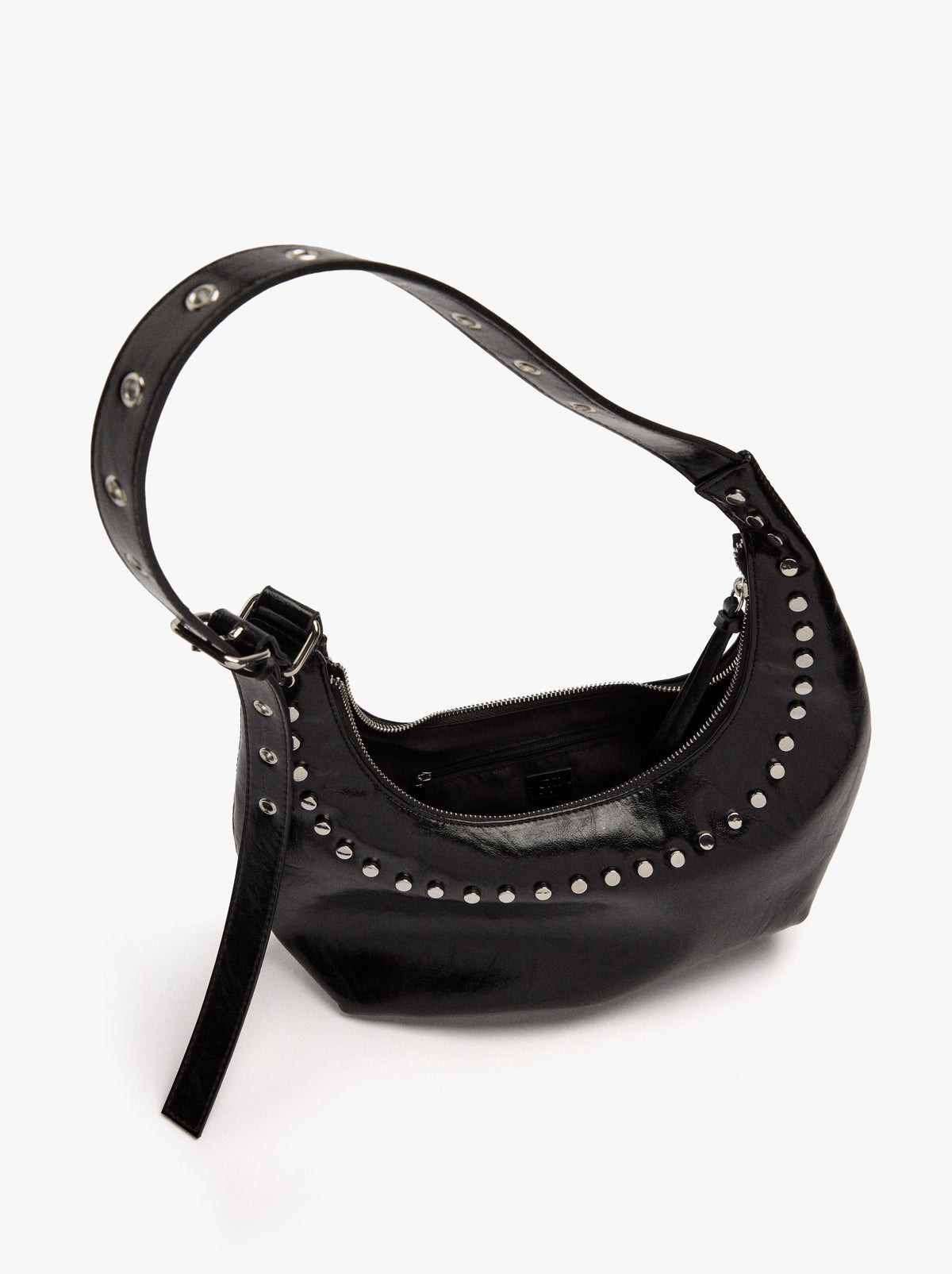 Hobo Shoulder Bag With Studs