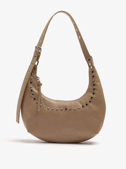 Hobo Shoulder Bag With Studs