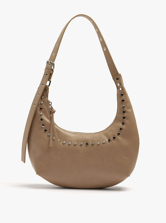 Hobo Shoulder Bag With Studs
