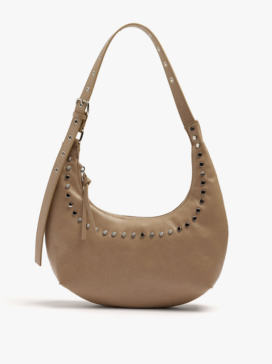 Hobo Shoulder Bag With Studs