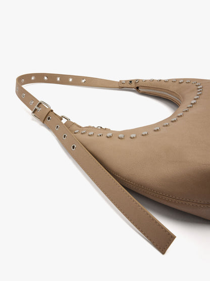 Hobo Shoulder Bag With Studs