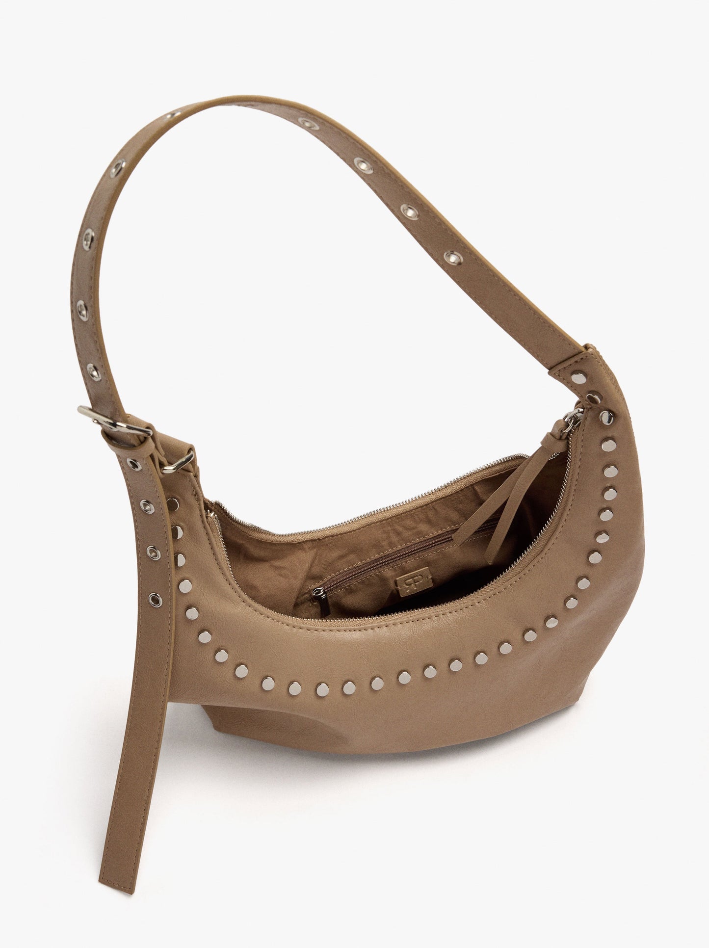 Hobo Shoulder Bag With Studs