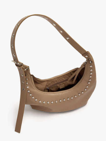 Hobo Shoulder Bag With Studs