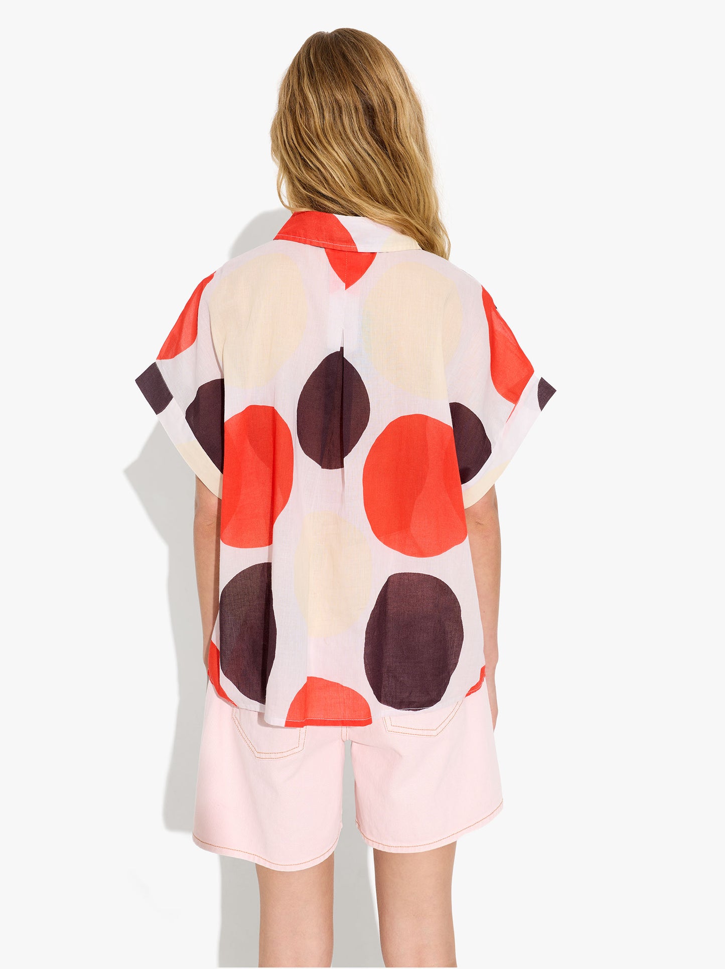 Printed Short-Sleeve Shirt With 100% Cotton