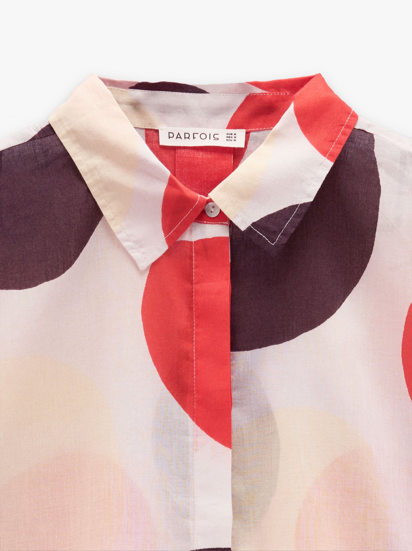 Printed Short-Sleeve Shirt With 100% Cotton