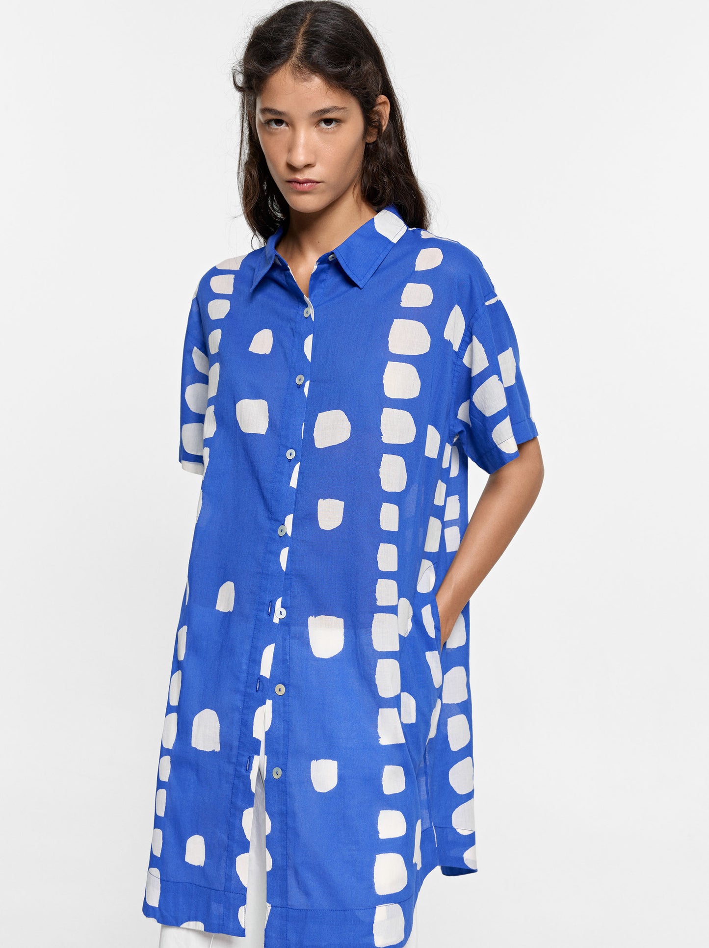 Printed Dress With 100% Cotton Shirt