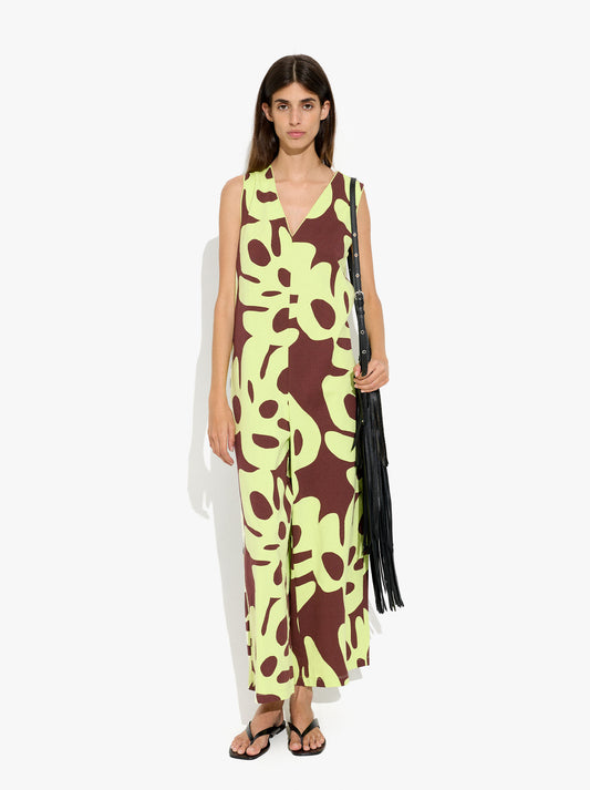 Printed Jumpsuit With 100% Cotton
