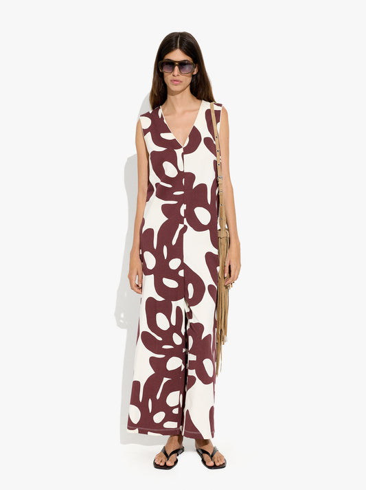 Printed Jumpsuit With 100% Cotton